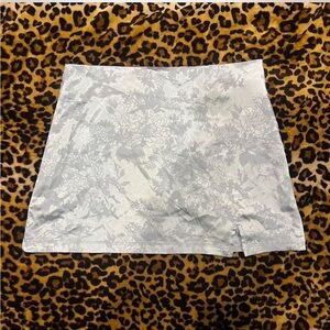 Elegant Gray Floral Skirt